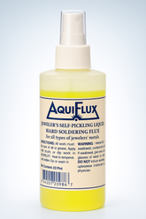 AquiFlux Self-Pickling Liquid Hard Soldering Flux 8 oz (½ Pint) | For Gold, Silver, Platinum, and Other Precious Metals | Jeweler’s Soldering Solution with Spray Top Applicator